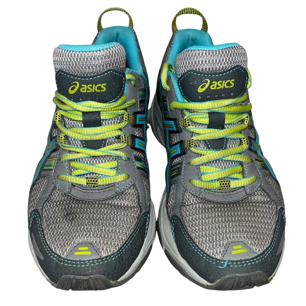 ASICS WOMENS GEL VENTURE 5 RUNNING SHOE SNEAKER sz 8 GREY TURQUOISE LIME T5N8N